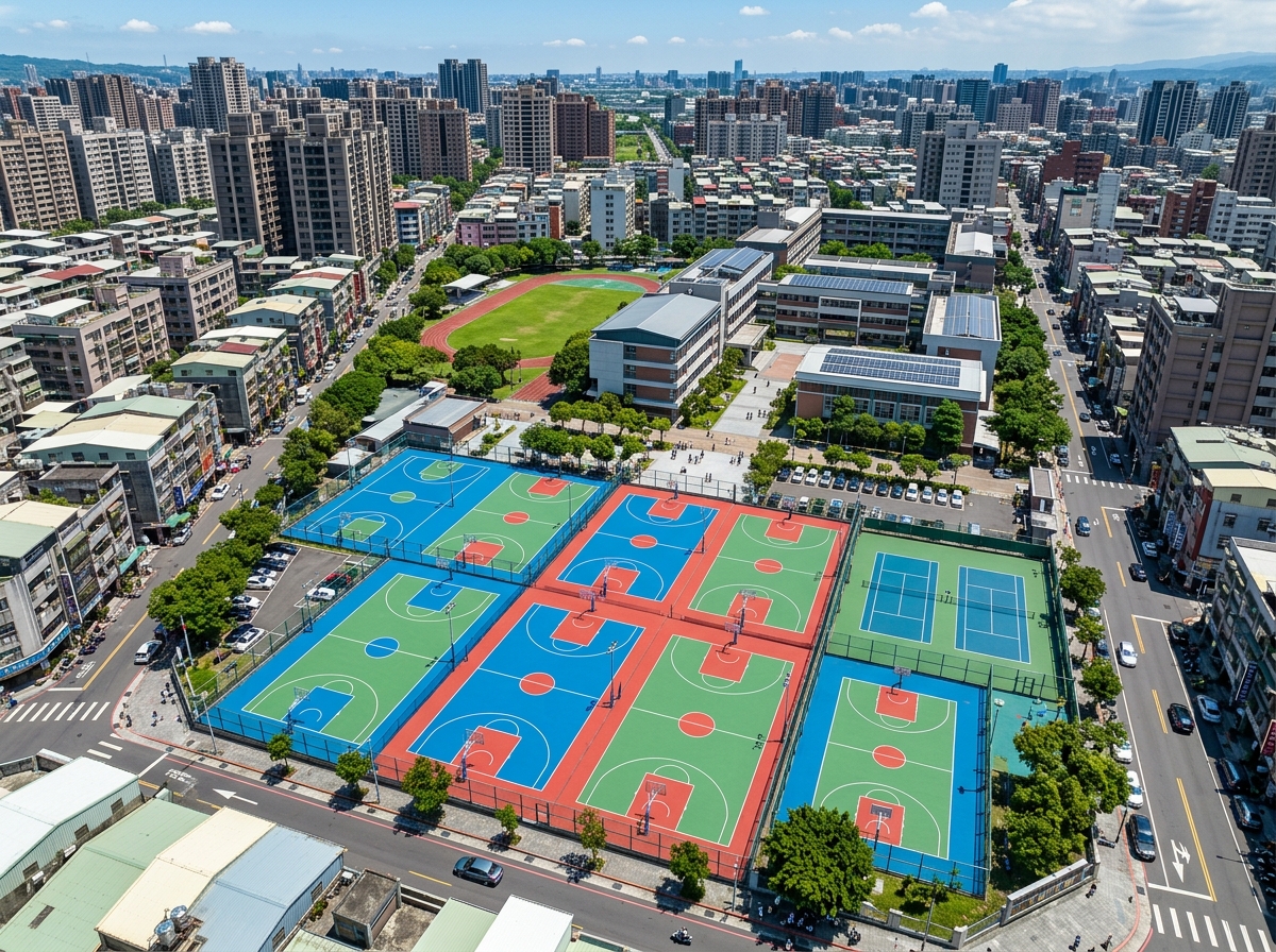三沙市塑胶跑道硅PU篮球场 - 厂家