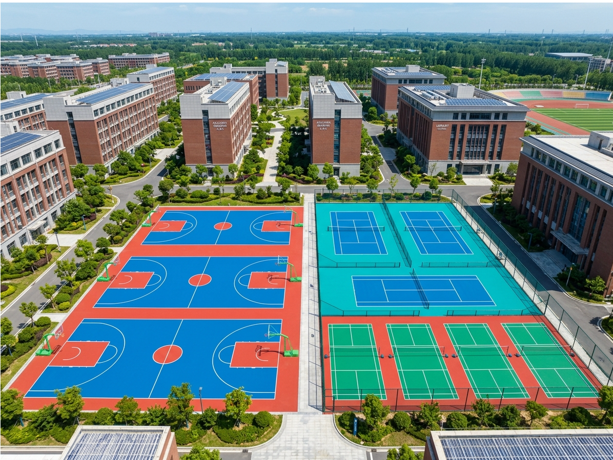 三沙市硅PU球场预制型塑胶跑道 - 排名